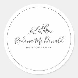 Moderne Foliage Greenerity Beruflich Runder Aufkleber