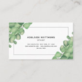 Moderne Foliage Greenerity Hair Stylist Botanisch Visitenkarte (Rückseite)