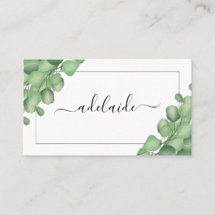 Moderne Foliage Greenerity Hair Stylist Botanisch Visitenkarte
