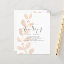 Moderne Foliage Hochzeit Einladung