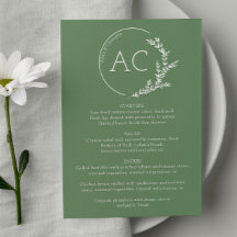 Moderne Foliage Rahmen verschleiert grüne Hochzeit