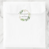 Moderne Foliage Runder Aufkleber (Tasche)