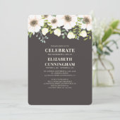 Moderne Foliage und Florals-Gedenkstätte Einladung (Stehend Vorderseite)
