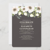 Moderne Foliage und Florals-Gedenkstätte Einladung (Vorderseite)