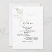 Moderne Foliage Wedding Einladung (Vorderseite)