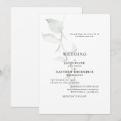 Moderne Foliage Wedding Einladung (Vorne/Hinten)