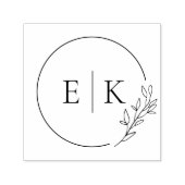 Moderne Foliage Wedding Monogram Permastempel (Design)
