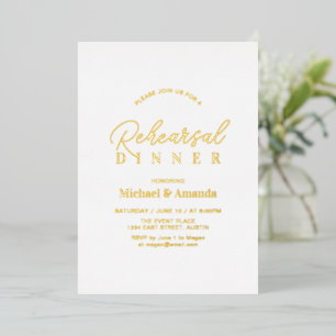 Moderne Folien-Probeabend-Dinner-Einladung Folieneinladung
