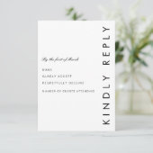 Moderne Folio RSVP Karte (Stehend Vorderseite)