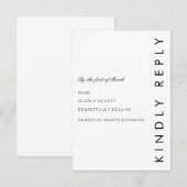 Moderne Folio RSVP Karte (Vorne/Hinten)