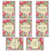 Moderne Folkart-Gewürzmarken | Küche Aufkleber (Vorderseite)