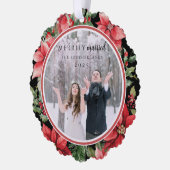 Moderne formale Blütenblüte Verheiratet, frisch ve Ornament Karte (Links)