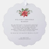 Moderne formale Blütenblüte Verheiratet, frisch ve Ornament Karte (Rückseite)