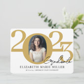 Moderne formale Grad-Klasse 2023 Foto Abschluss Ankündigung (Stehend Vorderseite)