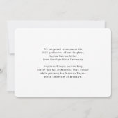 Moderne formale Grad-Klasse 2023 Foto Abschluss Ankündigung (Rückseite)