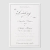 Moderne formale Hochzeit Pergament Einladungen (Vorderseite)