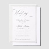 Moderne formale Hochzeit Pergament Einladungen (Versetzt)