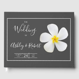 Moderne formale Klassik, weiß auf dunkelgrau, Hoch Gästebuch