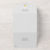 Moderne formale Klassik, Weiß auf leicht graue Hoc All In One Einladung (Außenbereich)