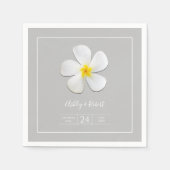 Moderne formale Klassik, Weiß auf leicht graue Hoc Serviette (Vorderseite)