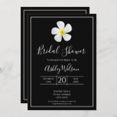 Moderne formale Klassik, weiß auf schwarz, Bridal Einladung (Vorne/Hinten)