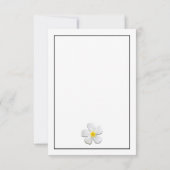 Moderne formale Klassik, weiß auf schwarz, Hochzei Dankeskarte (Rückseite)