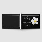 Moderne formale Klassik, weiß auf schwarz, Hochzei Gästebuch (Voll)