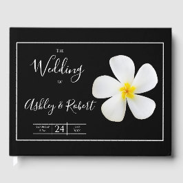 Moderne formale Klassik, weiß auf schwarz, Hochzei Gästebuch