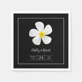 Moderne formale Klassik, weiß auf schwarz, Hochzei Serviette