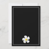 Moderne formale Klassik, weiß auf schwarzen Hochze Einladung (Rückseite)