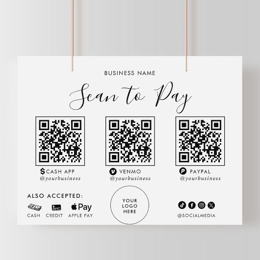 Moderne formale QR-Prüfung zur Bezahlung von Zeich