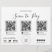 Moderne formale QR-Prüfung zur Bezahlung von Zeich (Vorderseite)