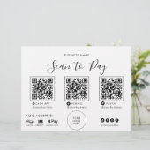 Moderne formale QR-Prüfung zur Bezahlung von Zeich (Stehend Vorderseite)