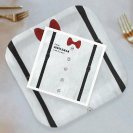 Moderne formelle kleine Gentleman Babydusche einfa Serviette