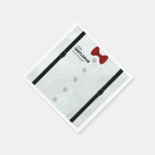 Moderne formelle kleine Gentleman Babydusche einfa Serviette (Ecke)