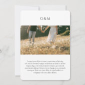 Moderne formelle Minimal Hochzeit Einladung (Rückseite)