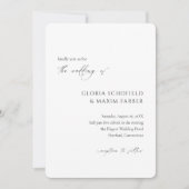 Moderne formelle Minimal Hochzeit Einladung (Vorderseite)
