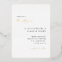 Moderne formelle Minimal Hochzeit