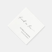 Moderne formelle Minimal Hochzeit Serviette (Ecke)