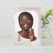 Moderne Formen Ein Foto Graduation Party Einladung (Stehend Vorderseite)