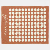 Moderne Formen im Rost Personalisiert Fleecedecke (Vorderseite (Horizontal))