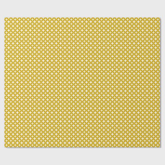 Moderne Formen in Mustard Yellow Geschenkpapier (Flach)