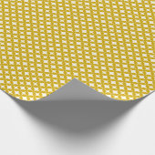 Moderne Formen in Mustard Yellow Geschenkpapier (Ecke)