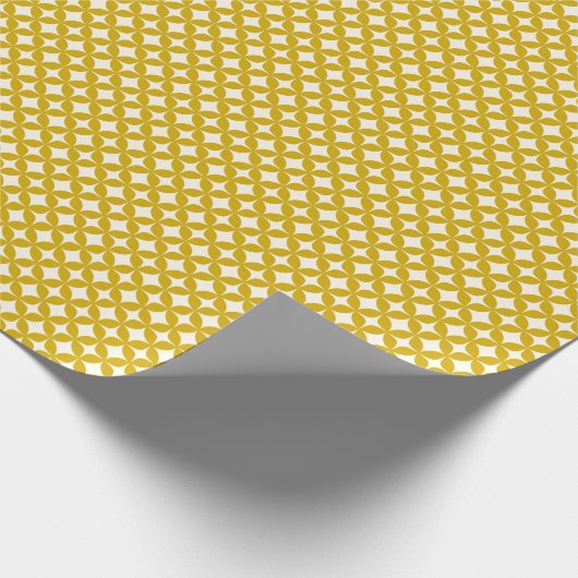 Moderne Formen in Mustard Yellow Geschenkpapier (Ecke)