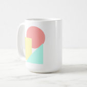 Moderne Formen mit Kreis, Quadrat und Dreieck Kaffeetasse (Vorderseite Links)