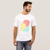 Moderne Formen mit Kreis, Quadrat und Dreieck T-Shirt (Vorne ganz)