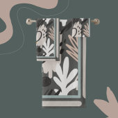 Moderne Formen Perwinkle, Orange, Aquamarin/braun Badhandtuch Set