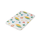 Moderne Formen - Retro-Mod, atomisch, mittelalterl Badematte (Schrägansicht)