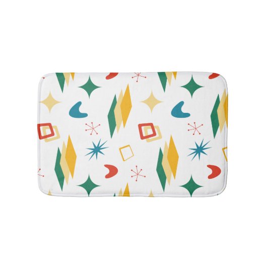 Moderne Formen - Retro-Mod, atomisch, mittelalterl Badematte (Vorderseite)