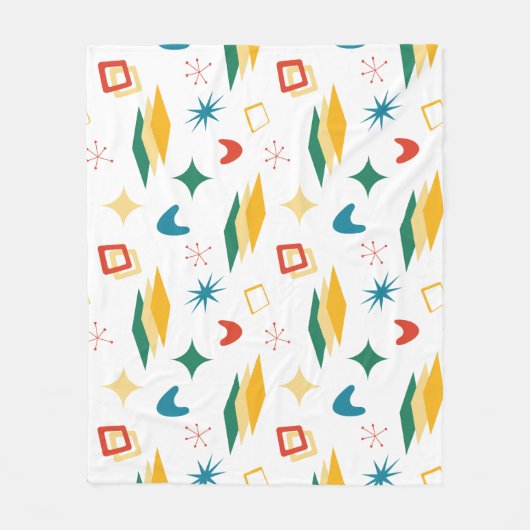 Moderne Formen - Retro-Mod, atomisch, mittelalterl Fleecedecke (Vorderseite)